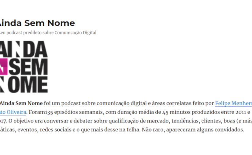 Ainda Sem Nome… 6 anos se passaram